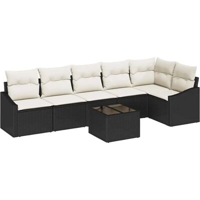 VidaXL Gartensofa-Set - Modulares Braun/Beige Outdoor-Möbel VidaXL Gartensofa-Set - Modulares Braun/Beige Outdoor-Möbel