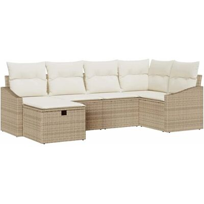 vidaXL Sofa Set mit Kissen 7-Tlg Poly-Rattan 3360612 vidaXL Sofa Set mit Kissen 7-Tlg Poly-Rattan 3360612