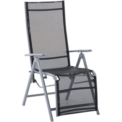 Garden Pleasure Relaxsessel ARIOLA Aluminium verstellbar klappbar Grau Garden Pleasure Relaxsessel ARIOLA Aluminium verstellbar klappbar Grau