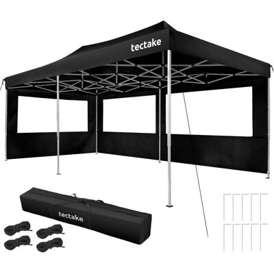 Tectake Aluminium Faltpavillon Viola 6 x 3 M Wasserdicht 3 Seitenteile Mit Fenster 600 x 300 x 316 cm Schwarz Tectake Aluminium Faltpavillon Viola 6 x 3 M Wasserdicht 3 Seitenteile Mit Fenster 600 x 300 x 316 cm Schwarz
