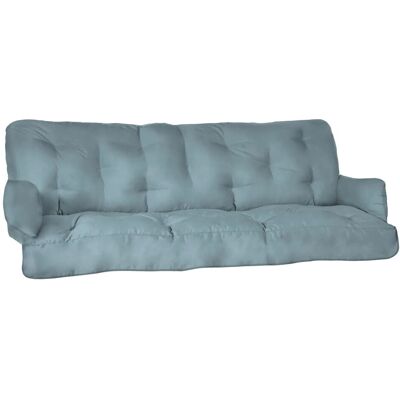 Beautissu Sitzkissen für Hollywoodschaukel Flair HS 180x50x8cm Taubenblau Beautissu Sitzkissen für Hollywoodschaukel Flair HS 180x50x8cm Taubenblau