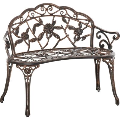 Furnicato Gartenbank 2-sitzer Aus Metall Sitzbank Im Retro Stil Parkbank Mit Blumenmuster 100 X 54 X 78 Cm Bronze Furnicato Gartenbank 2-sitzer Aus Metall Sitzbank Im Retro Stil Parkbank Mit Blumenmuster 100 X 54 X 78 Cm Bronze