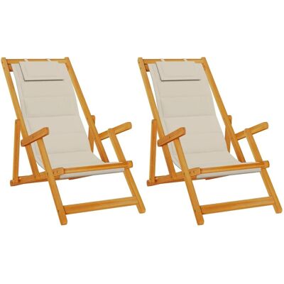vidaXL Zusammenklappbares Strandstuhl-Set - Outdoor Relax Möbel vidaXL Zusammenklappbares Strandstuhl-Set - Outdoor Relax Möbel