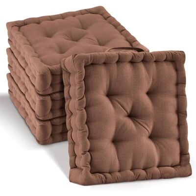 Beautissu Mila Stuhlkissen 40x40x8cm Braun 4tlg Beautissu Mila Stuhlkissen 40x40x8cm Braun 4tlg