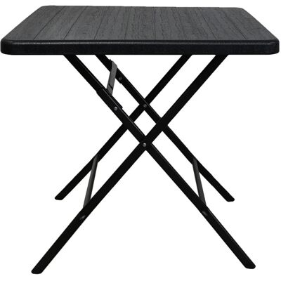 CHEFGASTRO Balkontisch Klappbar 78x78cm Gartentisch Wetterfest 4 Personen Kunststoff Holz Optik Schwarz Campingtisch Outdoor Klapptisch Bistrotisch CHEFGASTRO Balkontisch Klappbar 78x78cm Gartentisch Wetterfest 4 Personen Kunststoff Holz Optik Schwarz Campingtisch Outdoor Klapptisch Bistrotisch