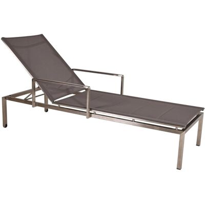 DELUKE Sonnenliege EVA 2er Set Verstellbar Taupe Edelstahl Gartenliege Relaxliege Wetterfest DELUKE Sonnenliege EVA 2er Set Verstellbar Taupe Edelstahl Gartenliege Relaxliege Wetterfest