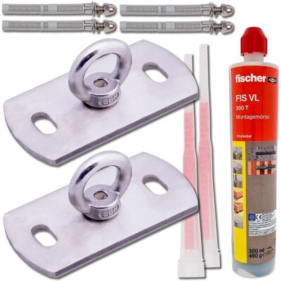 Toldoro 2 Stck Edelstahl Wandhalter Deckenhalterung für Sonnensegel & Hängematte inkl. Befestigungsmaterial Toldoro 2 Stck Edelstahl Wandhalter Deckenhalterung für Sonnensegel & Hängematte inkl. Befestigungsmaterial