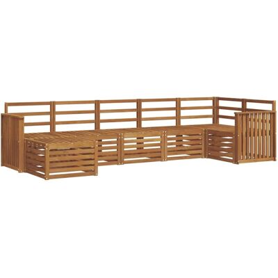 vidaXL Sofagarnituren 7 Tlg Natur Massivholz Akazie 3375164 vidaXL Sofagarnituren 7 Tlg Natur Massivholz Akazie 3375164