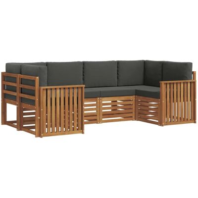 vidaXL Sofagarnituren 20 Tlg Natur und Anthrazit Massivholz Akazie 3375367 vidaXL Sofagarnituren 20 Tlg Natur und Anthrazit Massivholz Akazie 3375367