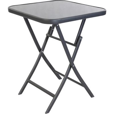 Mojawo Bistrotisch Klapptisch Glas und Metall 60x60xH70cm Anthrazit Mit Getönter Glasplatte Balkontisch Glastisch Gartentisch Mojawo Bistrotisch Klapptisch Glas und Metall 60x60xH70cm Anthrazit Mit Getönter Glasplatte Balkontisch Glastisch Gartentisch