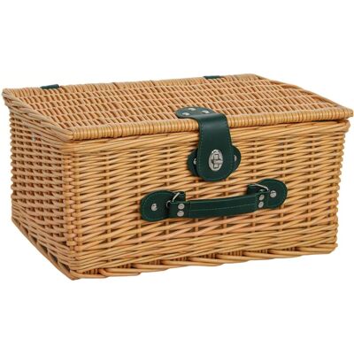 Outsunny Picknickkorb Weidenrute Keramik Braun 40L x 30B x 20H cm Outsunny Picknickkorb Weidenrute Keramik Braun 40L x 30B x 20H cm