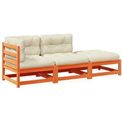 vidaXL 3-tlg. Garten-Sofagarnitur Mit Kissen - Gartenmöbelset vidaXL 3-tlg. Garten-Sofagarnitur Mit Kissen - Gartenmöbelset