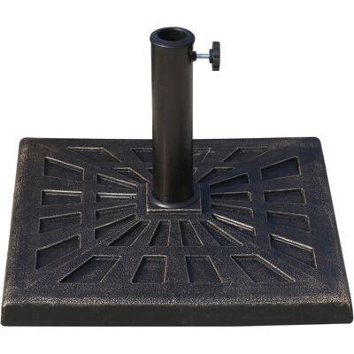 Outsunny Sonnenschirmständer Harz Kunstharz Bronze 47L x47B x 32H cm Outsunny Sonnenschirmständer Harz Kunstharz Bronze 47L x47B x 32H cm