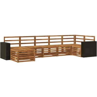 vidaXL Ecksofa Set 7 Stk Natur 3384630 vidaXL Ecksofa Set 7 Stk Natur 3384630