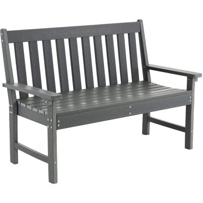 Costway Gartenbank Wetterfest für 2-3 Sitzer 32 x 65 x 91 cm Grau Costway Gartenbank Wetterfest für 2-3 Sitzer 32 x 65 x 91 cm Grau