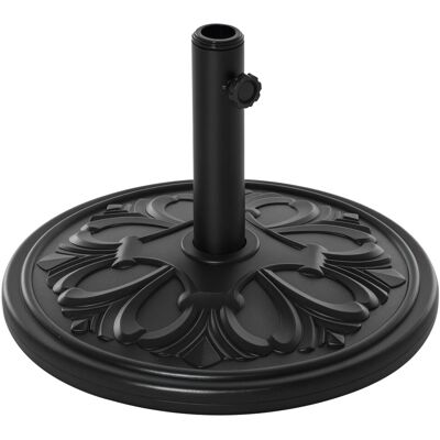 Outsunny Sonnenschirmständer HDPE Zement Metall Schwarz 48 x H34 cm Outsunny Sonnenschirmständer HDPE Zement Metall Schwarz 48 x H34 cm