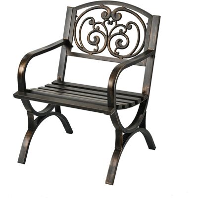 Relaxdays Gartenstuhl Metall Schwarz Bronze 85,5 cm x 60 cm x 56 cm 10,6 kg Relaxdays Gartenstuhl Metall Schwarz Bronze 85,5 cm x 60 cm x 56 cm 10,6 kg