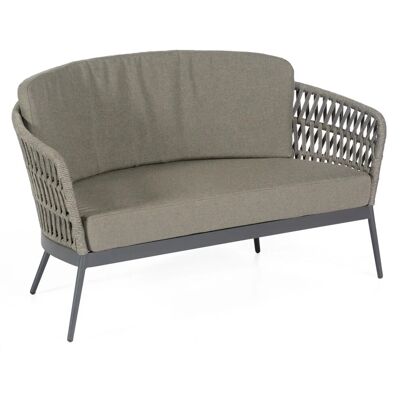Natur24 Advokat Sofa Aluminium Polyrope Grau Inkl. Kissen Gartenmöbel Natur24 Advokat Sofa Aluminium Polyrope Grau Inkl. Kissen Gartenmöbel