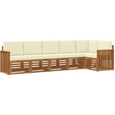 vidaXL Sofagarnituren 6 Tlg Natur und Creme Massivholz Akazie 3374885 vidaXL Sofagarnituren 6 Tlg Natur und Creme Massivholz Akazie 3374885