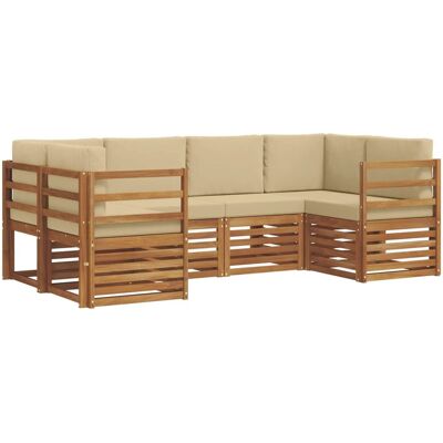 vidaXL Sofagarnituren mit Kissen 20 Tlg Natur Massivholz Akazie 3375353 vidaXL Sofagarnituren mit Kissen 20 Tlg Natur Massivholz Akazie 3375353