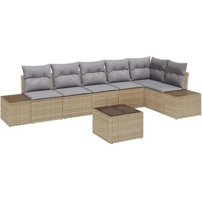 VidaXL Garten-Sofagarnitur 7-tlg. - Modulares Outdoor-Set VidaXL Garten-Sofagarnitur 7-tlg. - Modulares Outdoor-Set