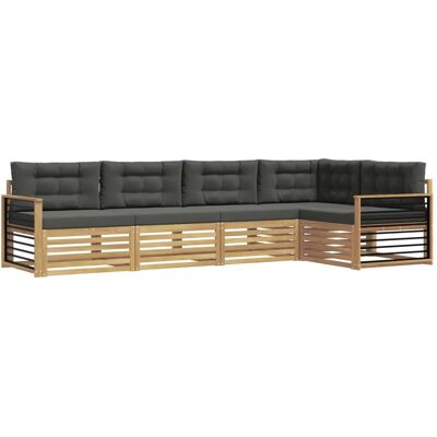 vidaXL Outdoor-Sofagarnitur 6-Tlg Weiß und Anthrazit Polyester 3390497 vidaXL Outdoor-Sofagarnitur 6-Tlg Weiß und Anthrazit Polyester 3390497