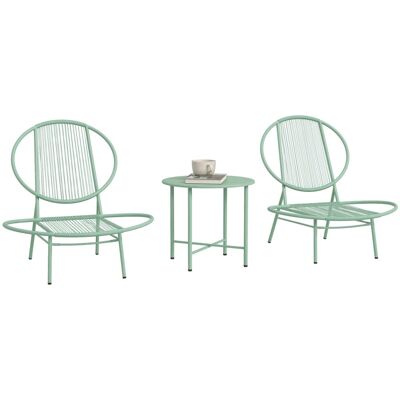 Outsunny Bistro-Set 3-teilig Kunststoff Stahl 74L x 68B x 78H cm Outsunny Bistro-Set 3-teilig Kunststoff Stahl 74L x 68B x 78H cm