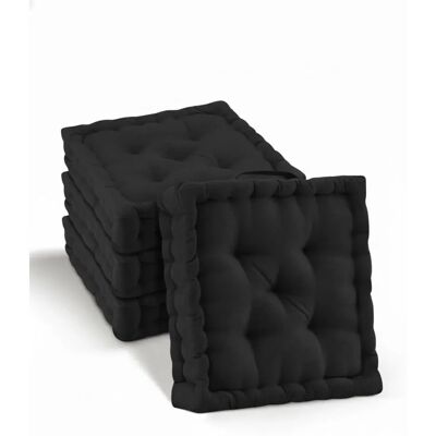 Beautissu Mila Stuhlkissen 40x40x8cm Schwarz 4tlg Beautissu Mila Stuhlkissen 40x40x8cm Schwarz 4tlg