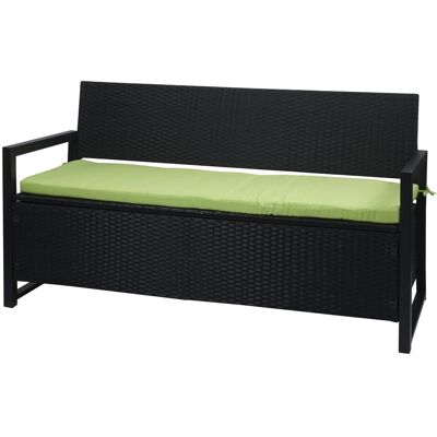 MCW Poly-Rattan 3er Sitzbank F39 anthrazit Kissen Grün MCW Poly-Rattan 3er Sitzbank F39 anthrazit Kissen Grün