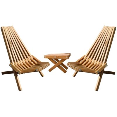 holz4home Skandinavische Gartenmöbel aus Kiefer Set 2 Liegestühlel 1 Tisch holz4home Skandinavische Gartenmöbel aus Kiefer Set 2 Liegestühlel 1 Tisch