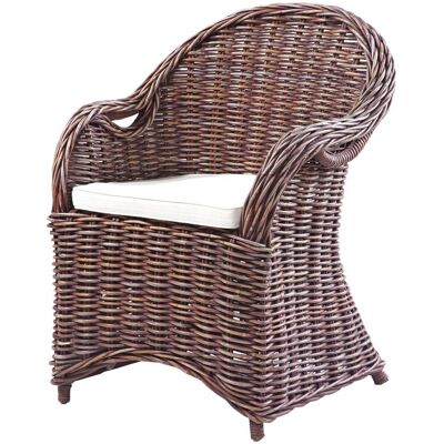 DELUKE Gartenstuhl BASEL Rattan Braun Relaxsessel Wetterfest Gartenstühle Outdoor DELUKE Gartenstuhl BASEL Rattan Braun Relaxsessel Wetterfest Gartenstühle Outdoor