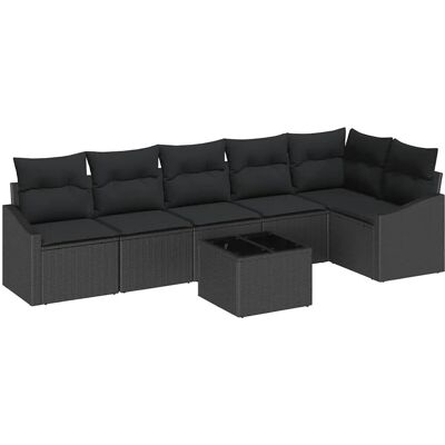 vidaXL Gartensofa-Set - 7-teiliges Modulares Rattanmöbelset vidaXL Gartensofa-Set - 7-teiliges Modulares Rattanmöbelset
