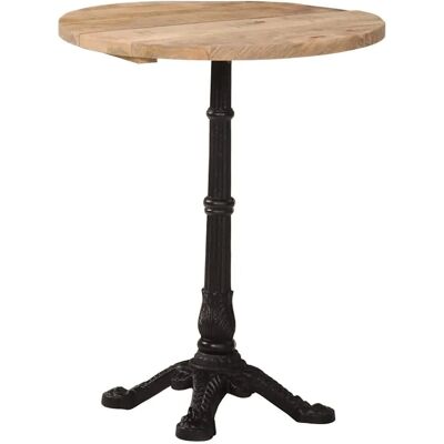 DELUKE Bistrotisch FRANZ Ø60x76cm Raues Mangoholz Rund Esstisch Vintage Kleiner Tisch Cafe Gartentisch Balkontisch Outdoortisch DELUKE Bistrotisch FRANZ Ø60x76cm Raues Mangoholz Rund Esstisch Vintage Kleiner Tisch Cafe Gartentisch Balkontisch Outdoortisch
