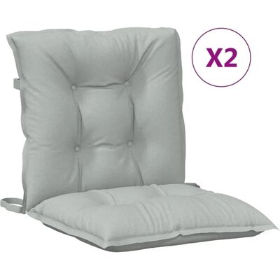 vidaXL Niedriglehner-Auflagen - 2 Stück Hellgrau 100x50x7cm Stoff vidaXL Niedriglehner-Auflagen - 2 Stück Hellgrau 100x50x7cm Stoff