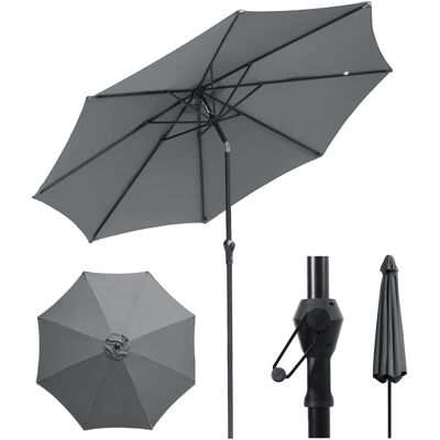 Sekey Sonnenschirm 300 cm Alu Gartenschirm Rund Marktschirm Knickbar mit Kurbel Sekey Sonnenschirm 300 cm Alu Gartenschirm Rund Marktschirm Knickbar mit Kurbel