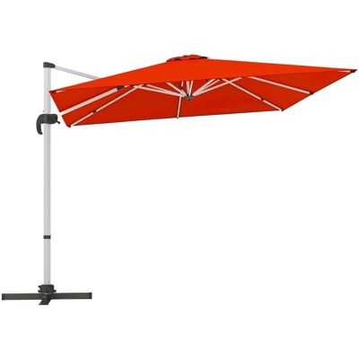 Costway Burgund Terrassenschirm - 360° Drehung, 3m Durchmesser Costway Burgund Terrassenschirm - 360° Drehung, 3m Durchmesser
