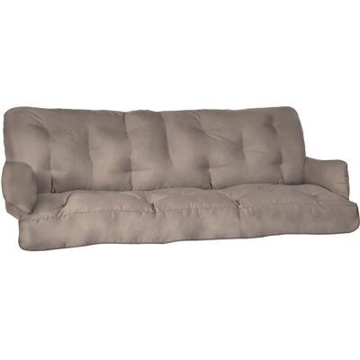 Beautissu Sitzkissen für Hollywoodschaukel Flair HS 180x50x8cm Taupe Beautissu Sitzkissen für Hollywoodschaukel Flair HS 180x50x8cm Taupe