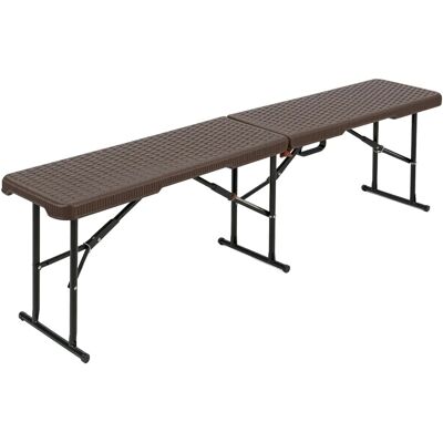 Floordirekt Gartenbank Kagawa Sitzbank 183 cm Wetterfest 320 kg Belastbar Rattan-Optik Floordirekt Gartenbank Kagawa Sitzbank 183 cm Wetterfest 320 kg Belastbar Rattan-Optik