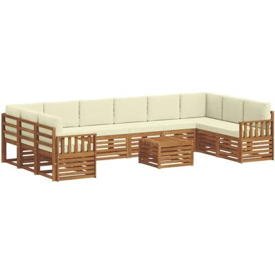 vidaXL Sofagarnituren 11 Tlg Natur und Creme Massivholz Akazie 3375590 vidaXL Sofagarnituren 11 Tlg Natur und Creme Massivholz Akazie 3375590