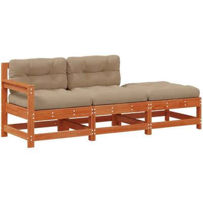 vidaXL Sectional Sofa Einheiten Wachsbraun 190 x 62 x 70,5cm 865486 vidaXL Sectional Sofa Einheiten Wachsbraun 190 x 62 x 70,5cm 865486