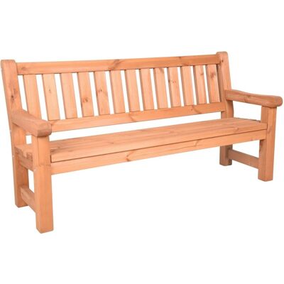 DELUKE Gartenbank TOBIAS 3-Sitzer 184cm Breit Kiefer Kieferbraun Terrassenbank Wetterfest Sitzbank Outdoor Bank DELUKE Gartenbank TOBIAS 3-Sitzer 184cm Breit Kiefer Kieferbraun Terrassenbank Wetterfest Sitzbank Outdoor Bank