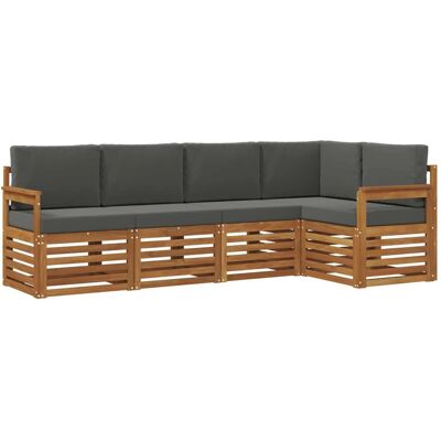 vidaXL Sofagarnituren 5 Tlg Natur und Anthrazit Massivholz Akazie 3374797 vidaXL Sofagarnituren 5 Tlg Natur und Anthrazit Massivholz Akazie 3374797