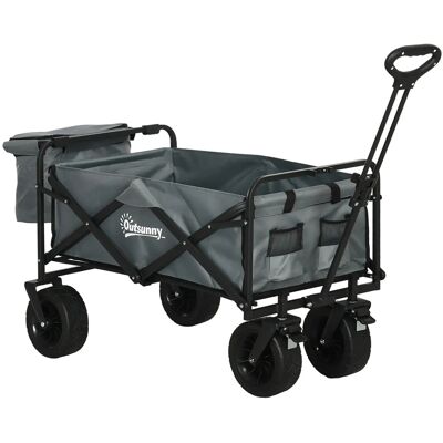 Outsunny Gartenwagen Stahl Oxford Grau 113L x 57B x 77-100H cm Outsunny Gartenwagen Stahl Oxford Grau 113L x 57B x 77-100H cm