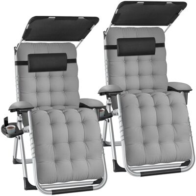 Tectake Sonnenliege Cloud Ii Klappbar Flexible Rückenlehne Und Fußablage Stufenlos Verstellbares Sonnendach 2Er Sethellgrau Tectake Sonnenliege Cloud Ii Klappbar Flexible Rückenlehne Und Fußablage Stufenlos Verstellbares Sonnendach 2Er Sethellgrau