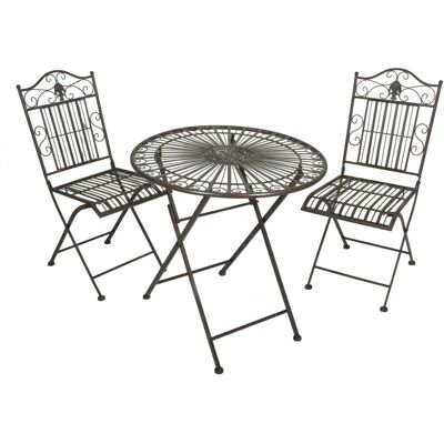 DELUKE Balkonmöbel-Set TAMAS Klappbar Stahl Schwarzbraun Balkon-Set Gartenmöbel-Set Sitzgruppe Balkonstuhl Balkontisch DELUKE Balkonmöbel-Set TAMAS Klappbar Stahl Schwarzbraun Balkon-Set Gartenmöbel-Set Sitzgruppe Balkonstuhl Balkontisch