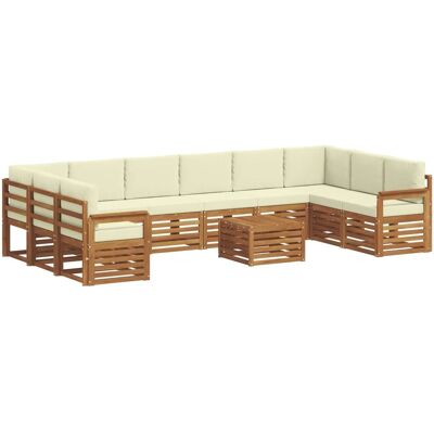 vidaXL Sofagarnituren 11 Tlg Natur und Creme Massivholz Akazie 3375585 vidaXL Sofagarnituren 11 Tlg Natur und Creme Massivholz Akazie 3375585