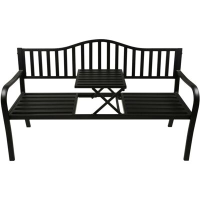 DELUKE Gartenbank SOREN Hochklappbarer Tisch 150cm Breit Stahl Anthrazit 60x150x89cm Terrassenbank Wetterfest Sitzbank Outdoor Bank DELUKE Gartenbank SOREN Hochklappbarer Tisch 150cm Breit Stahl Anthrazit 60x150x89cm Terrassenbank Wetterfest Sitzbank Outdoor Bank