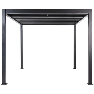 Beliani Garten-Pergola Schwarz 310x310x250 Beliani Garten-Pergola Schwarz 310x310x250