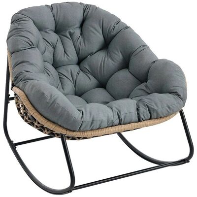 Vente-unique Gartensessel Zamy Anthrazitgrau 96 cm Vente-unique Gartensessel Zamy Anthrazitgrau 96 cm