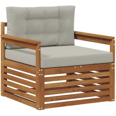 vidaXL Outdoor-Sofagarnitur Massives Akazienholz und Polyester Natur 3436381 vidaXL Outdoor-Sofagarnitur Massives Akazienholz und Polyester Natur 3436381